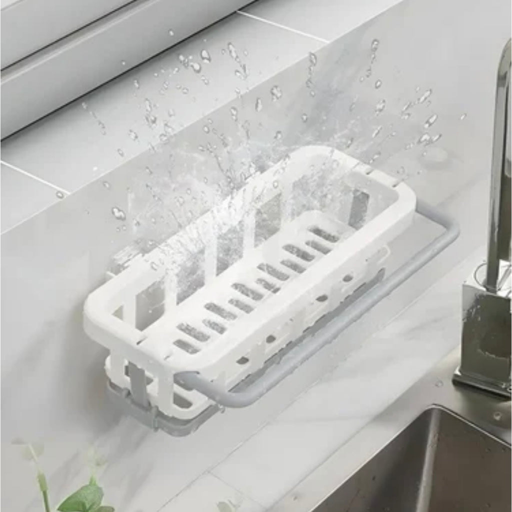 Plastic Kitchen Wall Holder – Self-Adhesive Multi-Purpose Storage Organizer