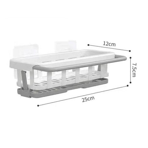 Plastic Kitchen Wall Holder – Self-Adhesive Multi-Purpose Storage Organizer